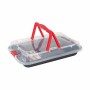 Molde Desmontable Quttin Acero al carbono Negro Transparente 36 x 23 x 4,5 cm (6 Unidades) de Quttin, Moldes para tartas y bi...