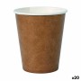 Set of glasses Algon Disposable Cardboard kraft paper 30 Pieces 250 ml (20 Units) | Tienda24 - Global Online Shop Tienda24.eu