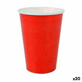 Set of glasses Algon Disposable Cardboard Red 20 Pieces 220 ml (20 Units) by Algon, Tumblers - Ref: S2231767, Price: 15,73 €,...