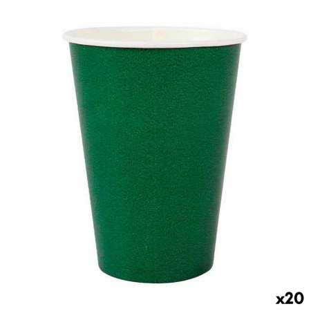 Set of glasses Algon Disposable Cardboard Green 20 Pieces 220 ml (20 Units) by Algon, Tumblers - Ref: S2231770, Price: 15,73 ...