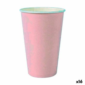 Set of glasses Algon Disposable Cardboard Pink 7 Pieces 450 ml (16 Units) by Algon, Tumblers - Ref: S2231773, Price: 11,62 €,...