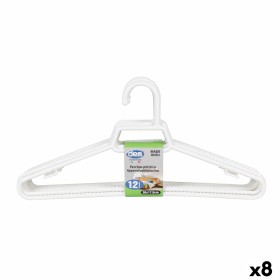 Set of Clothes Hangers Dem White Plastic 12 Pieces 38 x 17,5 cm (8 Units) by Dem, Hangers - Ref: S2231819, Price: 19,03 €, Di...