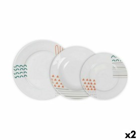 Assietes 18 Pièces Volets Porcelaine 1 cm | Tienda24 - Global Online Shop Tienda24.eu