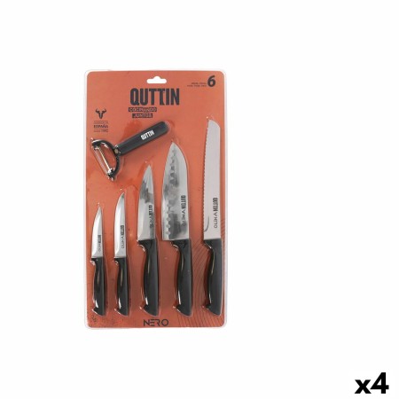 Kitchen Set Quttin Nero Black 6 Pieces (4 Units) by Quttin, Kitchen Knife Sets - Ref: S2232095, Price: 29,80 €, Discount: %