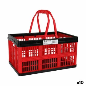 Caixa Dobrável com Alças Tontarelli Voilà 16 L Vermelho 39 x 25,5 x 21 cm (10 Unidades) de Tontarelli, Caixas de arrumação se...