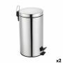 Cubo de Basura con Pedal Confortime Plateado 30 L (2 Unidades) de Confortime, Cubos de basura para baño - Ref: S2232436, Prec...