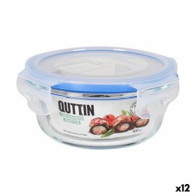 Panier-repas rond avec couvercle Quttin Transparent 400 ml Ø 13,5 x 6 cm (12 Unités) de Quttin, Stockage des aliments - Réf :...