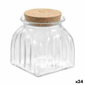 Conjunto de 3 Potes Home ESPRIT Cinzento Natural Acácia Vidro de Borosilicato 900 ml 1,5 L 1,2 L 3 Peças | Tienda24 - Global Online Shop Tienda24.eu