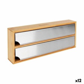 Kitchen Paper Holder Quttin Bamboo Aluminium 33,5 x 13 x 5,5 cm (12 Units) by Quttin, Shelves and supports - Ref: S2232530, P...