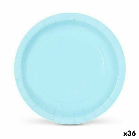 Plate set Algon Disposable Cardboard Blue 10 Pieces 20 cm (36 Units) by Algon, Turntables - Ref: S2232737, Price: 19,25 €, Di...