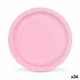 Plate set Algon Disposable Cardboard 20 cm Pink 10 Pieces (36 Units) by Algon, Turntables - Ref: S2232738, Price: 19,25 €, Di...