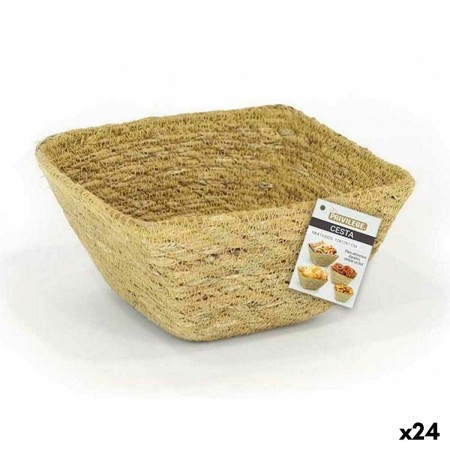 Multi-purpose basket Privilege Seagrass Squared 12 x 12 x 7 cm (24 Units) by Privilege, Open Storage Bins - Ref: S2232753, Pr...