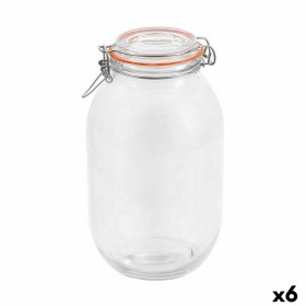 Jar La Mediterránea Hermetic Glass 3 L (6 Units) by La Mediterránea, Food storage - Ref: S2233069, Price: 31,81 €, Discount: %