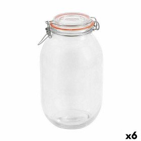 Jar Homemade Transparent Golden Metal Glass 3 L 13 x 25 x 13 cm (6 Units) | Tienda24 - Global Online Shop Tienda24.eu