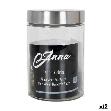 Tarro Anna 1,25 L Vidrio Acero (12 Unidades) de Anna, Almacenamiento de alimentos - Ref: S2233173, Precio: 25,05 €, Descuento: %