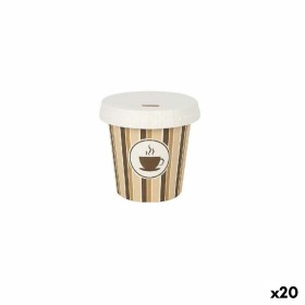 Set de Verres Algon Avec couvercle Produits à usage unique Café Carton 10 Pièces 120 ml (20 Unités) de Algon, Verres - Réf : ...