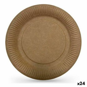 Plate set Algon Disposable kraft paper 12 Pieces 18 cm (24 Units) by Algon, Turntables - Ref: S2233534, Price: 15,49 €, Disco...