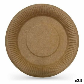 Plate set Algon Disposable kraft paper 3 Pieces 28 cm (24 Units) by Algon, Turntables - Ref: S2233540, Price: 16,46 €, Discou...