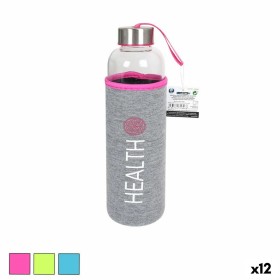 Botella de Cristal con Funda de Neopreno Bewinner 600 ml (12 Unidades) de Bewinner, Cantimploras y botellas de agua - Ref: S2...