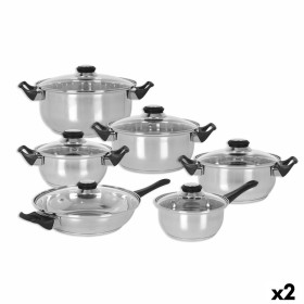 Batería de Cocina Quttin Genova 12 Piezas (2 Unidades) de Quttin, Juegos de sartenes y ollas - Ref: S2233572, Precio: 67,05 €...