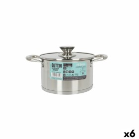 Panela com Tampa de Vidro Quttin Hermes Aço 2,8 L (6 Unidades) de Quttin, Panelas retas - Ref: S2233576, Preço: 58,84 €, Desc...