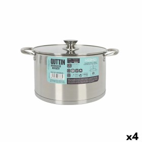 Pot with Glass Lid Quttin Hermes Steel 8 L (4 Units) by Quttin, Stockpots - Ref: S2233584, Price: 65,93 €, Discount: %