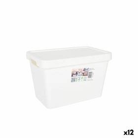 Caixa de Armazenagem com Tampa Tontarelli Maya Branco 6,4 L 28 x 18 x 17,7 cm (12 Unidades) de Tontarelli, Caixas de arrumaçã...