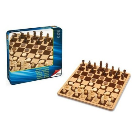 Chess and Checkers Board Cayro 751 Wood | Tienda24 - Global Online Shop Tienda24.eu