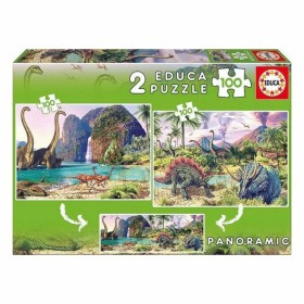 Child's Puzzle Dino World Educa 200 Pieces (2 x 100 pcs) by Educa, Jigsaws - Ref: S2403622, Price: 9,50 €, Discount: %