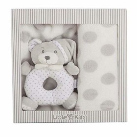 Couverture de bébé Hochet Gris 100 x 75 cm de BigBuy Fun, Couvertures et plaids - Réf : S2409439, Prix : 18,37 €, Remise : %