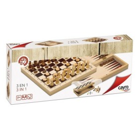 Set 3 Giochi da Tavolo Cayro 648 Legno 29 x 29 cm 3 in 1 Scacchi Backgamon Dama di Cayro, Raccolte - Rif: S2411630, Prezzo: 1...