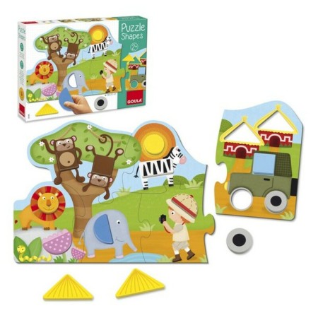 Puzzle Infantil de Madera Goula Goula Safari Madera (19 pcs) de Goula, Puzles encajables y rompecabezas - Ref: S2411884, Prec...