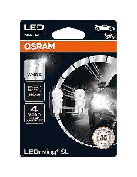 Ampoule pour voiture Osram OS2825DWP-02B 0,8 W 6000K W5W | Tienda24 Tienda24.eu