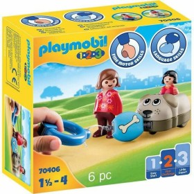 Playset Playmobil 1.2.3 Cane Bambini 70406 (6 pcs) di Playmobil, Playset con figure di giocattoli - Rif: S2415229, Prezzo: 13...