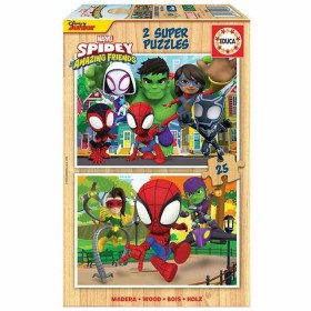 Puzzle Educa Spidey & His Amazing Friends (2 x 25 pcs) de Educa, Puzzles classiques - Réf : S2415829, Prix : 9,50 €, Remise : %