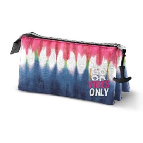 Portatodo Triple Karactermania Eco Omp! Good Vibes Only Tie Dye Denim (23 x 11 x 10 cm) de Karactermania, Estuches - Ref: S24...