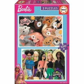 Set de 2 Puzzles Barbie 100 Pièces de Barbie, Puzzles classiques - Réf : S2416888, Prix : 9,50 €, Remise : %