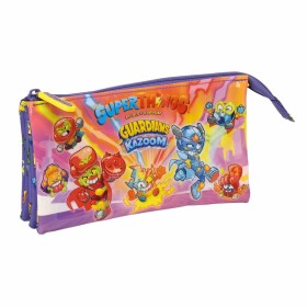 Trousse Fourre-Tout Triple SuperThings Guardians Of Kazoom Jaune Violet 22 x 12 x 3 cm de SuperThings, Trousses - Réf : S2417...