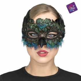 Feather Eye Mask My Other Me Black Multicolour S by My Other Me, Masks - Ref: S2419631, Price: 13,59 €, Discount: %