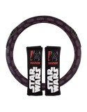 Steering Wheel Cover + Cushion Pads for Seat Belt Star Wars Darth Vader Universal Black 3 Pieces | Tienda24 Tienda24.eu