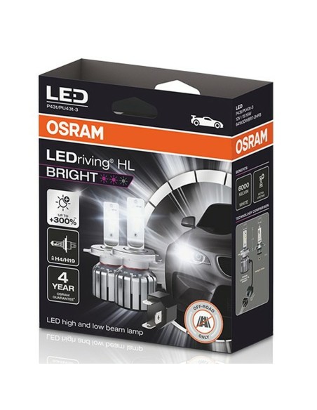 Car Bulb Osram LEDriving HL Bright 15 W H4 12 V 6000 K | Tienda24 Tienda24.eu