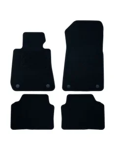 Set de Alfombrillas para Coche FORMULA 1 CM480 Negro/Blanco 4 uds | Tienda24 Tienda24.eu