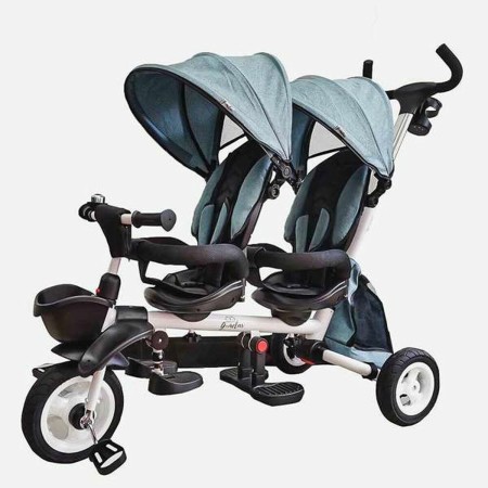 Baby's Pushchair New Giro Twin Twinned Turquoise 125 x 51 x 110 cm by BigBuy Fun, Doubles & Tandems - Ref: S2423119, Price: 1...