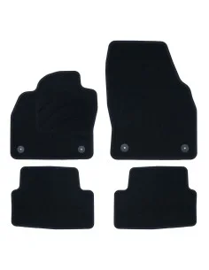 Set de Alfombrillas para Coche FORMULA 1 CM480 Negro/Blanco 4 uds | Tienda24 Tienda24.eu