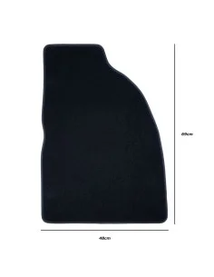 Set de Alfombrillas para Coche FORMULA 1 CM480 Negro/Blanco 4 uds | Tienda24 Tienda24.eu