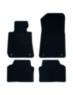 Set de Alfombrillas para Coche FORMULA 1 CM480 Negro/Blanco 4 uds | Tienda24 Tienda24.eu