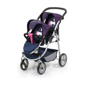 Doll Stroller Reig Navy Blue Twinned by Reig, Prams & Strollers - Ref: S2424987, Price: 77,86 €, Discount: %