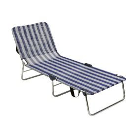 Chaise de plage Alco Multiposition Blanc Blue marine de Alco, Bains de soleil - Réf : S2426807, Prix : 59,28 €, Remise : %