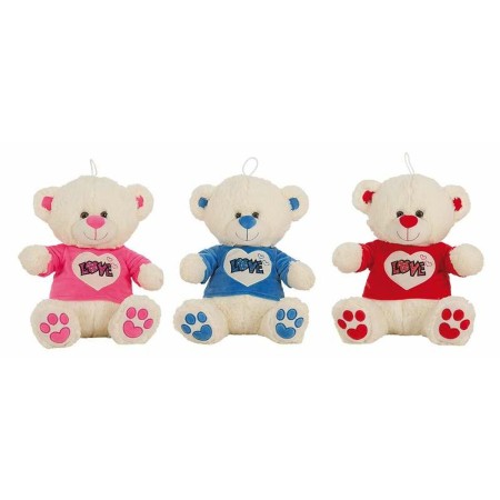 Urso de Peluche Love Purpurina T-shirt Bege 32 cm de BigBuy Fun, Animais e figuras - Ref: S2426890, Preço: 11,66 €, Desconto: %