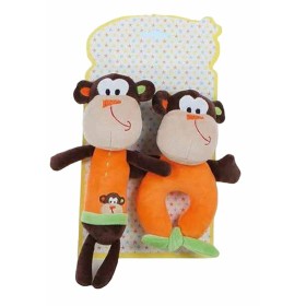 Rattle Cuddly Toy 2 Units Monkey 18 cm by BigBuy Fun, Rattles and plush hoops - Ref: S2426989, Price: 11,77 €, Discount: %